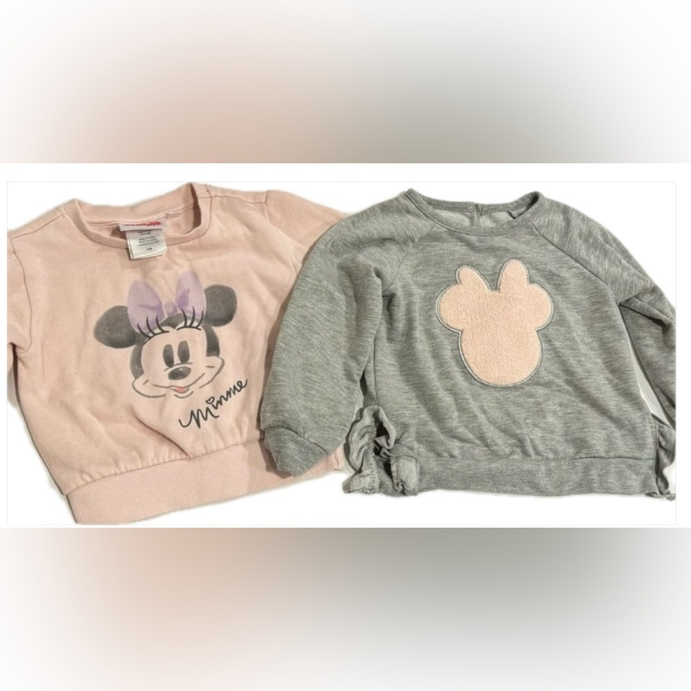 Disney Minnie Mouse Sweater Bundle - Pink and Gray